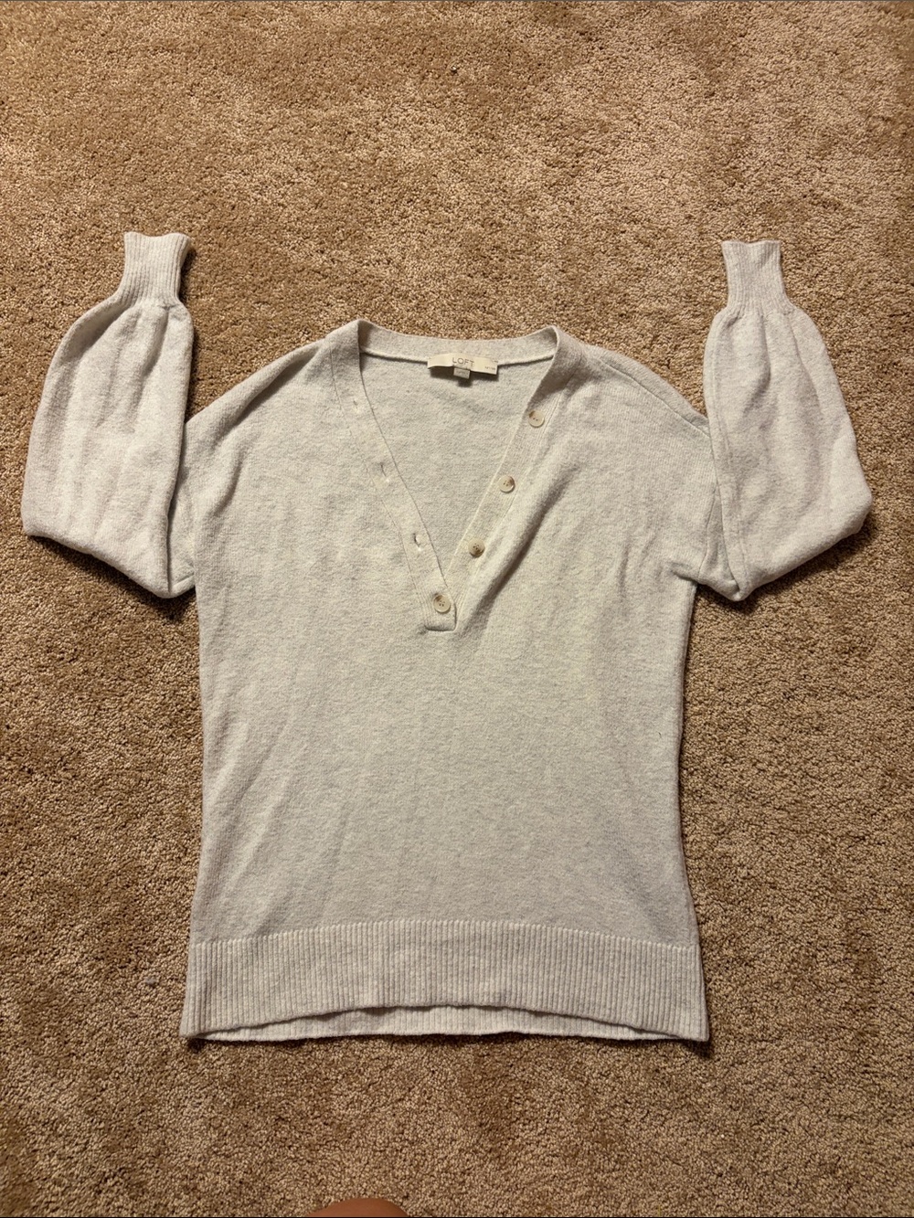 LOFT Vneck Henley Sweater